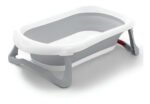 Bañera Plegable Zaki Antideslizante Reclinable 74cm Blanco/gris Bebe Liso
