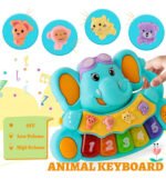 Piano Organo Infantil De Animalitos Sonido Didactico Bebes Color Blanco/amarillo - Imagen 4