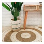 Alfombra Circular Redonda Interior Exterior Yute 78cm - Imagen 2