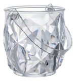 Hielera Balde Champagne Frapera Hielo Acrilico Pinza Acero Color Trasparente