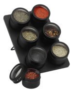Especieros Condimenteros Imantados X6 Magneticos Ms Color Negro