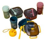 Set Lunchera Hermético Con Divisiones Vianda Escolar Vaso - Imagen 6