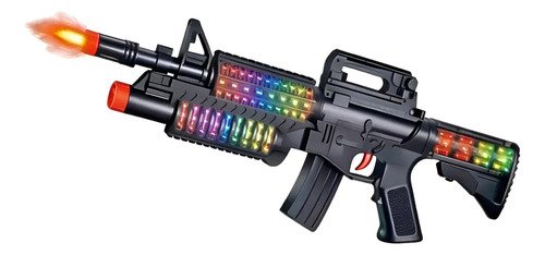 Juguete Pistola Ametralladora Luz Sonido Vibracion Babymovil