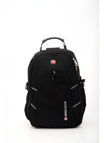 Mochila Antirrobo Con Candado Porta Notebook Reforzada Color Negro Diseño De La Tela Liso