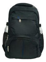 Mochila Clasica Estilo 48x33x15 Escolar Urbana Reforzada Color Negro Diseño De La Tela Liso