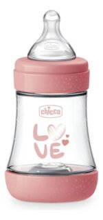 Mamadera Chicco Perfect5 150ml Flujo Lento 0m+ Rosa - Imagen 3