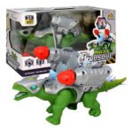 Juguete Dinosaurio Lanza Cohetes Con Luz Y Sonido Babymovil