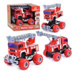 Juguete Camión Fricción Bombero Construcción Luz Sonido