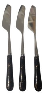 Cuchillo X3 Para Untar Deco Mango Ceramica 15cm - Imagen 3