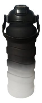 Set De 3 Botellas Deportiva Motivacional Medidor Gimnasio Color Negro - Imagen 3