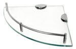 Estante Esquinero De Baño Vidrio Doble Inoxidable Color Transparente - Imagen 3