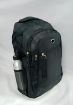 Mochila Clasica Cierres 52x33x14 Reforzada Escolar Urbana Color Negro Diseño De La Tela Liso