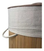 Cesto Bambú Canasto Organizador De Ropa  Funda Tela Lavable - Imagen 4