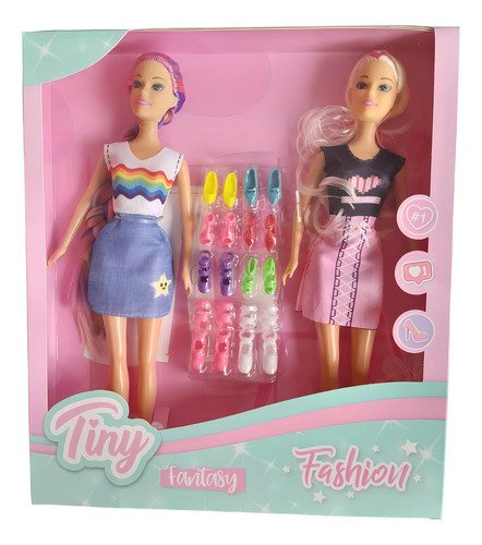 Tiny Fantasy Fashion Muñeca Con 8 Pares De Zapatos 53517