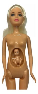 Muñeca Tiny Familia Futura Mamá Mama Embarazada Bebe Hija - Imagen 2