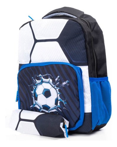 Mochila Escolar Colegio Nene Con Cartuchera Futbol Espacio