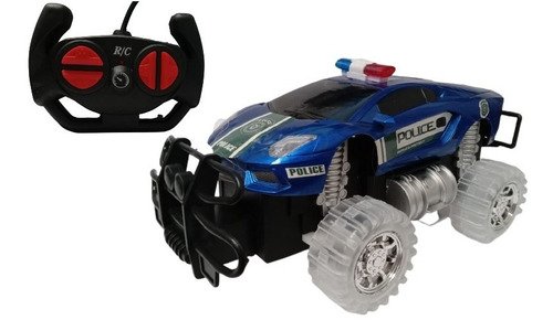 Juguete Auto Radio Control Camioneta Policia Luces En Ruedas