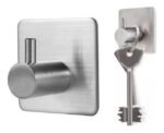 Gancho Perchero Percha Metal Adhesivo Acero Inox X 3 Ms - Imagen 2
