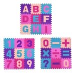 Piso De Goma Eva Antigolpe Bebe Letras Y Números 27 Pzas