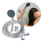 Duchador De Mano Cromado Lluvia Soporte Y Flexible 1,20m - Imagen 10