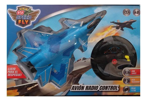 Juguete Avion Militar Radio Control Remoto Luz Babymovil