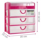 Cajonera Organizadora 3 Cajones Escritorio Maquillaje Kuma - Imagen 14