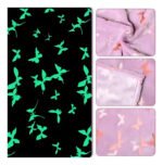 Manta Frazada Luminosa Soft Brilla En Oscuridad 1 1/2 Plaza Color Mariposas Diseño De La Tela Estampado