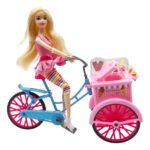 Juguete Muñeca Tiny Con Bicicleta Candy 30cm Articulado - Imagen 2