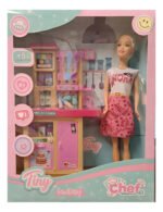 Juguete Muñeca 30cm Tiny Chef Cocinera Accesorios Babymovil