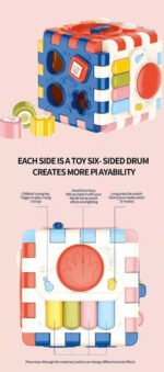 Cubo Didactico Bebe Encastre Reloj Piano Musica Babymovil - Imagen 4