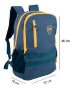 Mochila Boca Juniors 17,5 Pulgadas Modelo Color Azul Diseño De La Tela Liso - Imagen 4