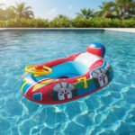 Auto Inflable Explorer Fan Con Volante Para Niños 60 Cm Color Rojo