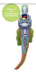 Robot Dinosaurio Juguete Dym Dp11 Verde Con Luz Tira Pelotas - Imagen 9