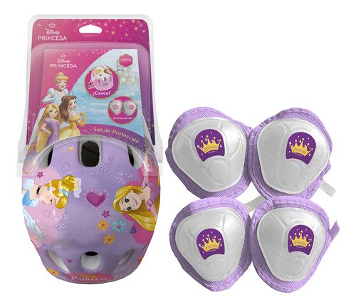 Set Proteccion Patin Casco Barbie Minnie Mickey Spiderman
