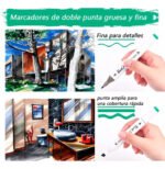 Pack Set Arte Marcadores Fibrones Plumones Doble Punta X 36u - Imagen 5