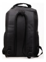 Mochila Reforzada Ecocuero Porta Notebook Escolar Urbana Color Negro Diseño De La Tela Cuero - Imagen 3