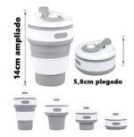 Vaso Plegable Jarro Térmico Mug Silicona Involcable Agarre - Imagen 5