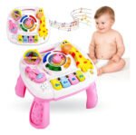 Mesa Didáctica Interactiva Cici Animalitos Zoo Rosa Luces Sonidos 6-12 Meses - Imagen 3