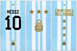Toallon Playero Estampado Argentina Campeon Messi 70x150 Campeones Del Mundo - Imagen 2