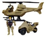 Juguete Set Soldado Guerra Moto Tanque Avion Helicoptero - Imagen 2