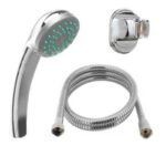 Duchador De Mano Cromado Lluvia Soporte Y Flexible 1,20m - Imagen 4