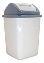 Cesto De Residuos 12 Litros Tacho Basura Tapa Vaiven Color Blanco