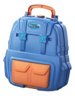 Juguete Pista Autos Mochila Policia Bombero Construccion Color Azul - Imagen 2