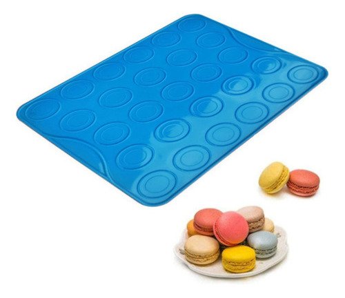 Molde Placa Para Macarons Silicona Para 27 Macarrones 25x28