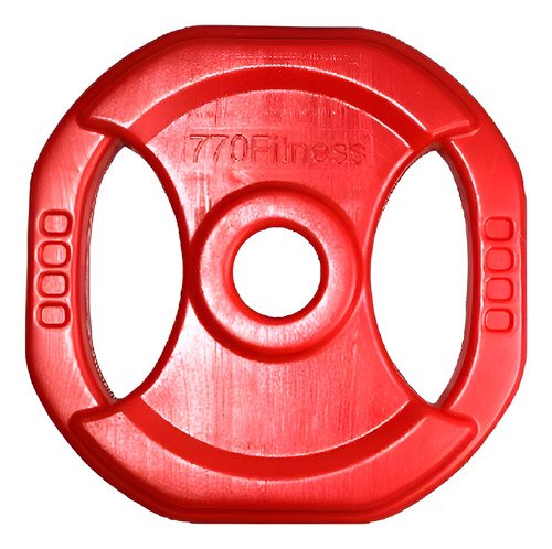 Pesa Disco Agarre Manija Pesas Gym 2,5kg Recubierto Pvc