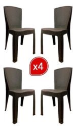Sillas Pinot X4 Plastica Simil Ratan Reforzada Apilable - Imagen 17