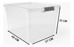 Caja Organizador Plastico Transparente Apilable C/tapa 66lts - Imagen 2