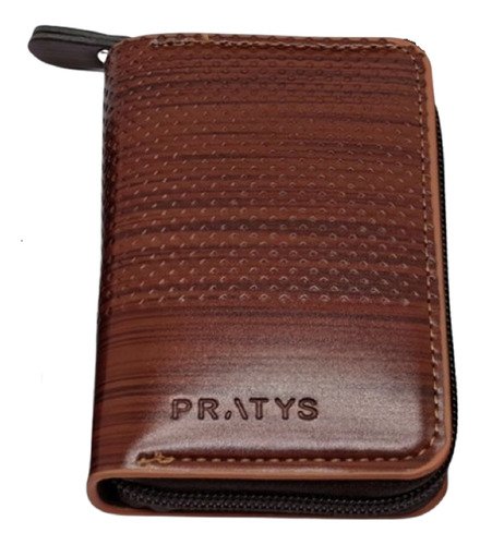 Tarjetero Billetera Hombre 10 Tarjetas Con Cierre Pratys