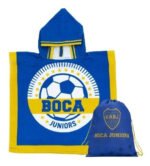 Toalla Poncho Infantil Futbol River Boca Mochila Babymovil - Imagen 11