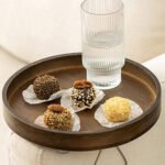 Bandeja Mesa Auxiliar Sillon Redonda Bambu Con Ajuste - Imagen 5